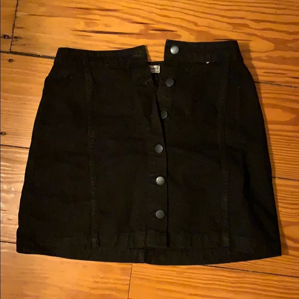 Black mini skirt